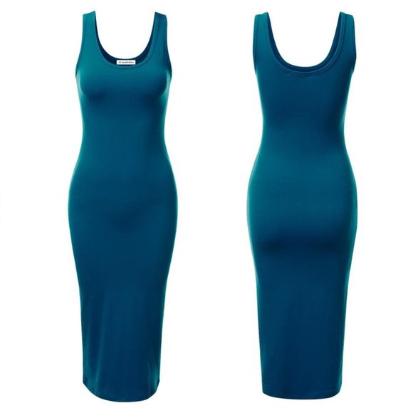 Doublju Dresses & Skirts - Women’s Slim-Fit Sleeveless Midi Dress